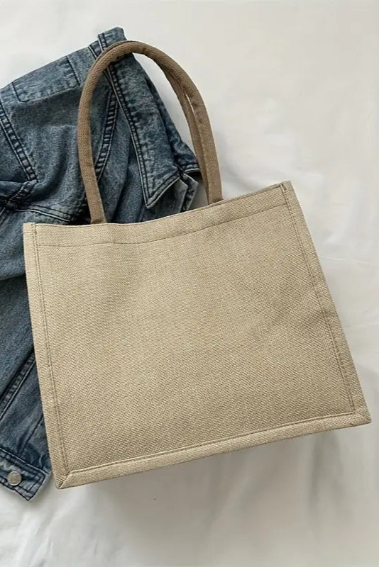 Bolsa de Yute con Estampado Floral y Diseño Ecológico - Perfecta para un Estilo Natural y Responsable