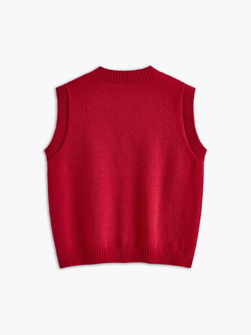 Casual Button Up Sweater Vest