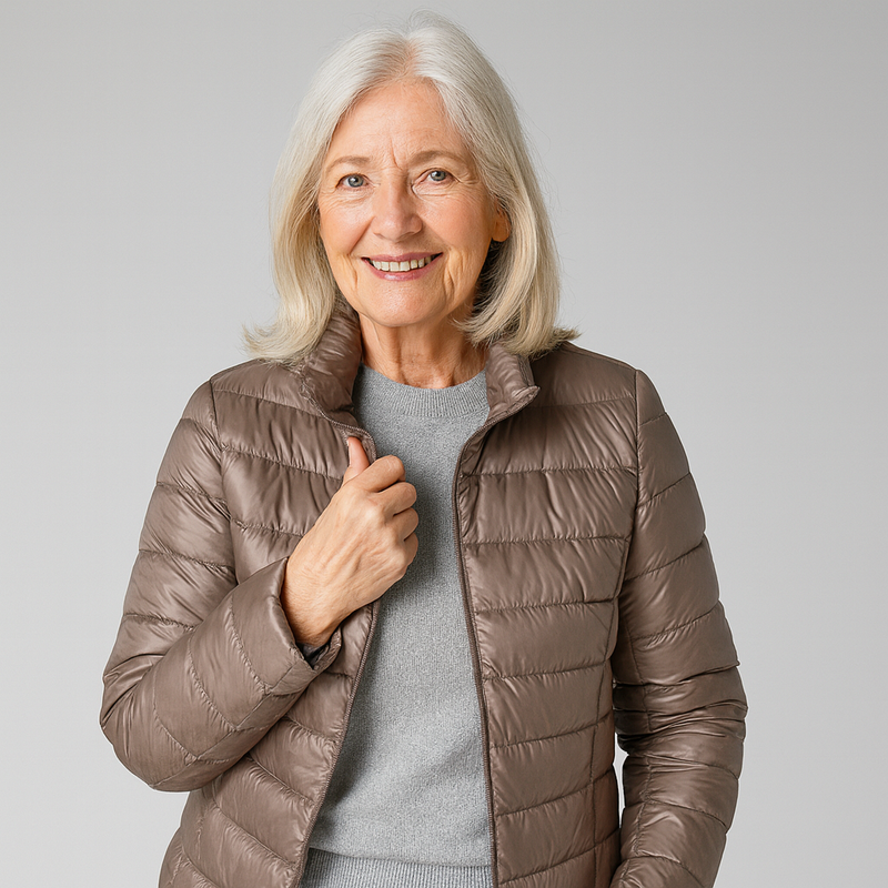 Ultralett Jakke med Hvide Dun