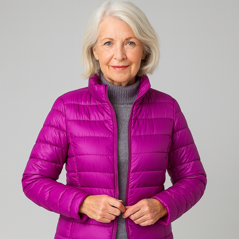 Ultralett Jakke med Hvide Dun