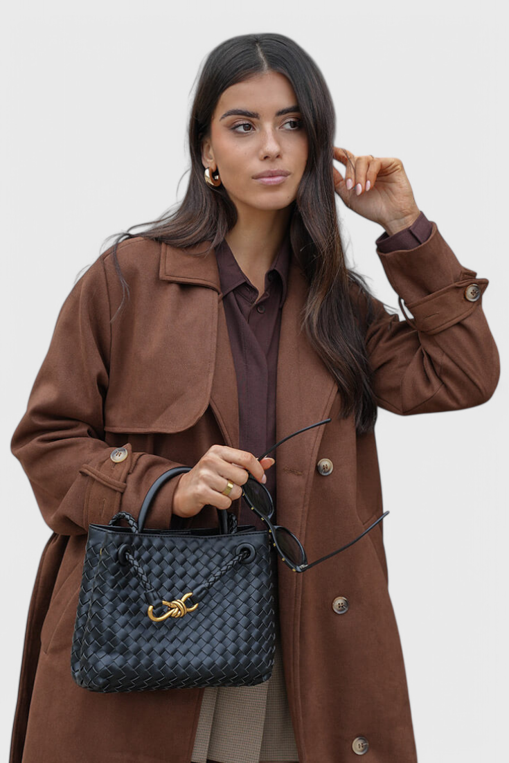 Elegante Bolsa Diaria de Tejido Índigo para un Estilo Único