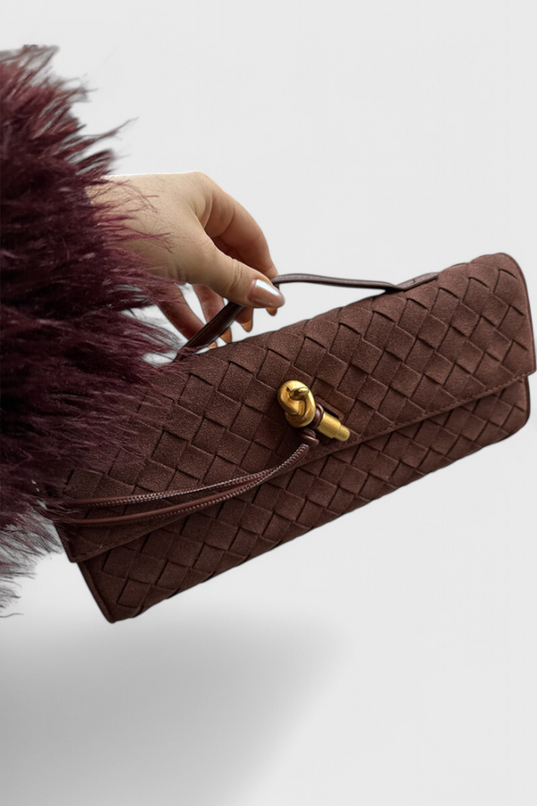 Elegante Bolso de Hombro Clásico en Ante por Melanie