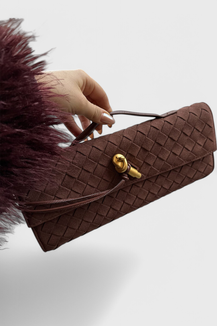 Elegante Bolso de Hombro Clásico en Ante por Melanie