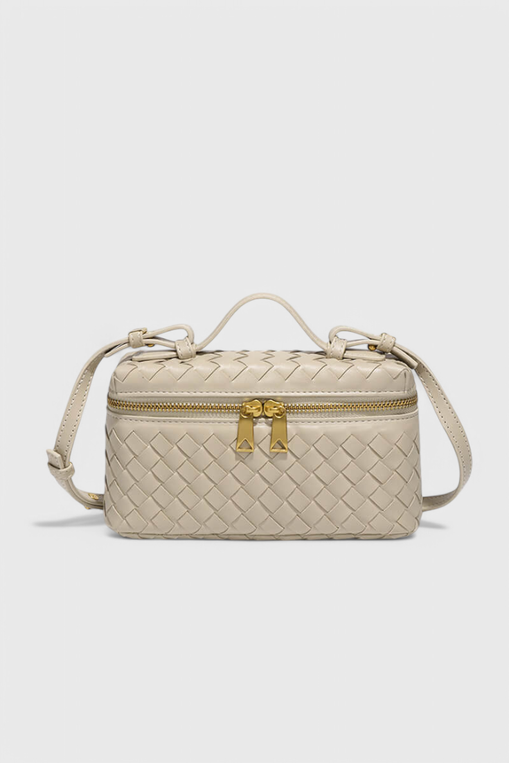 Bolso Milla Mini de Tejido con Elegantes Detalles Dorados