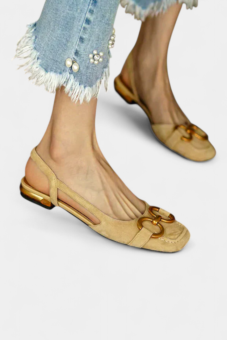Alma Mocasines Slingback con Diseño de Punta Cuadrada para un Estilo Elegante