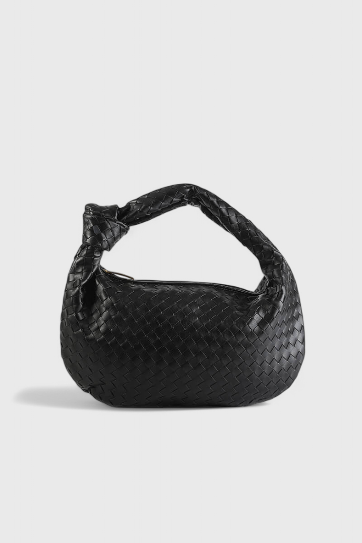 Bolso de Hombro Mediano de Tejido con Estilo Sage