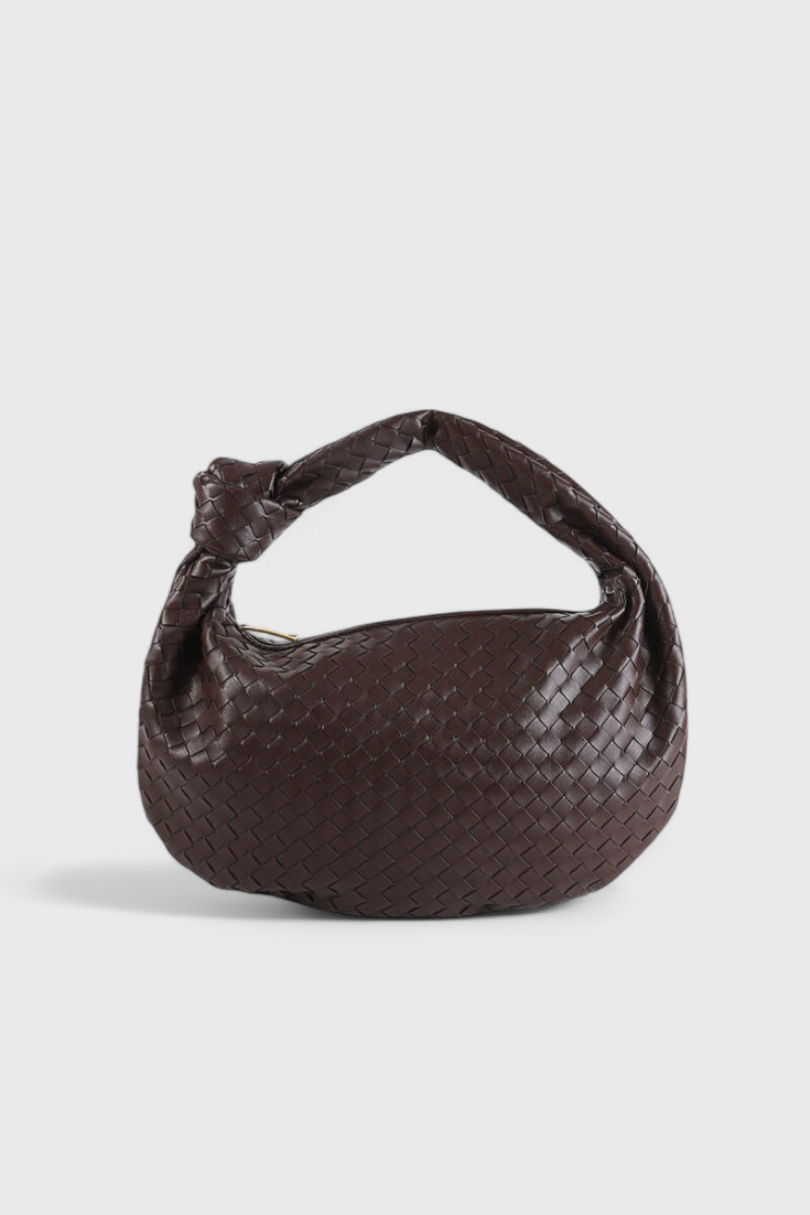 Bolso de Hombro Mediano de Tejido con Estilo Sage