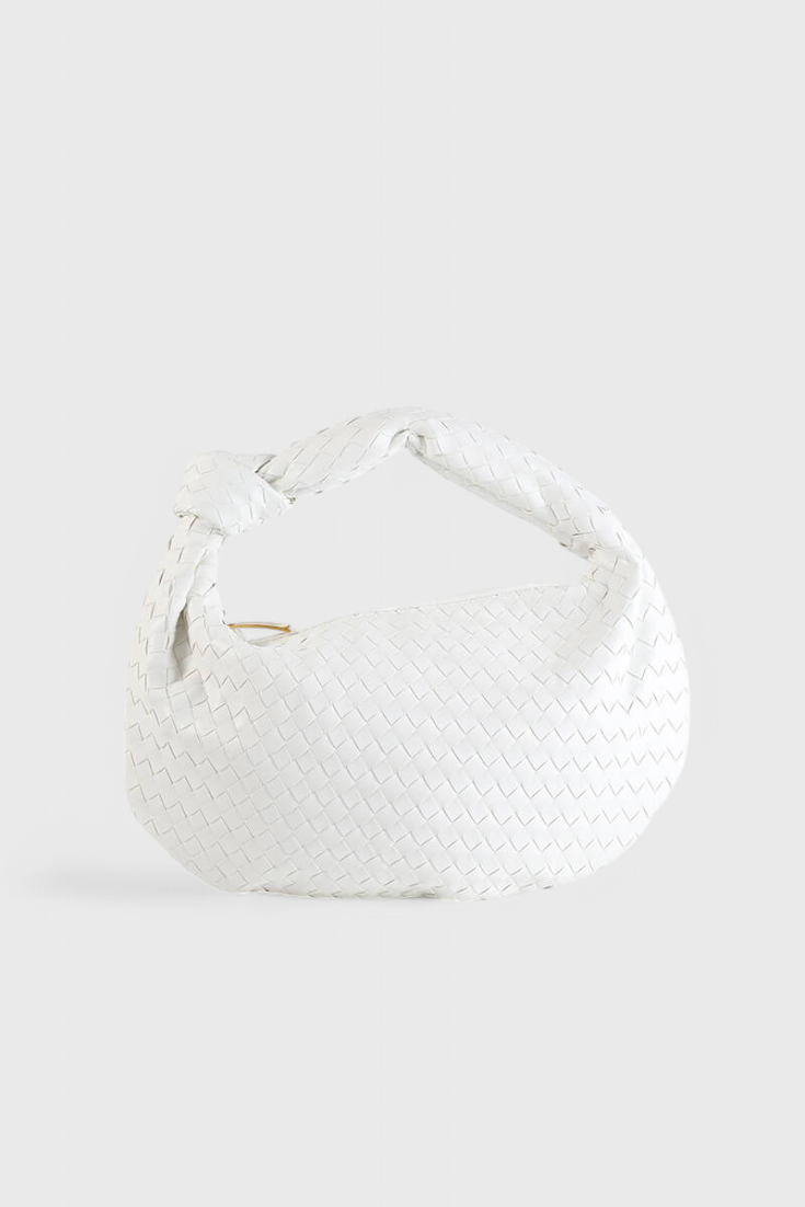 Bolso de Hombro Mediano de Tejido con Estilo Sage